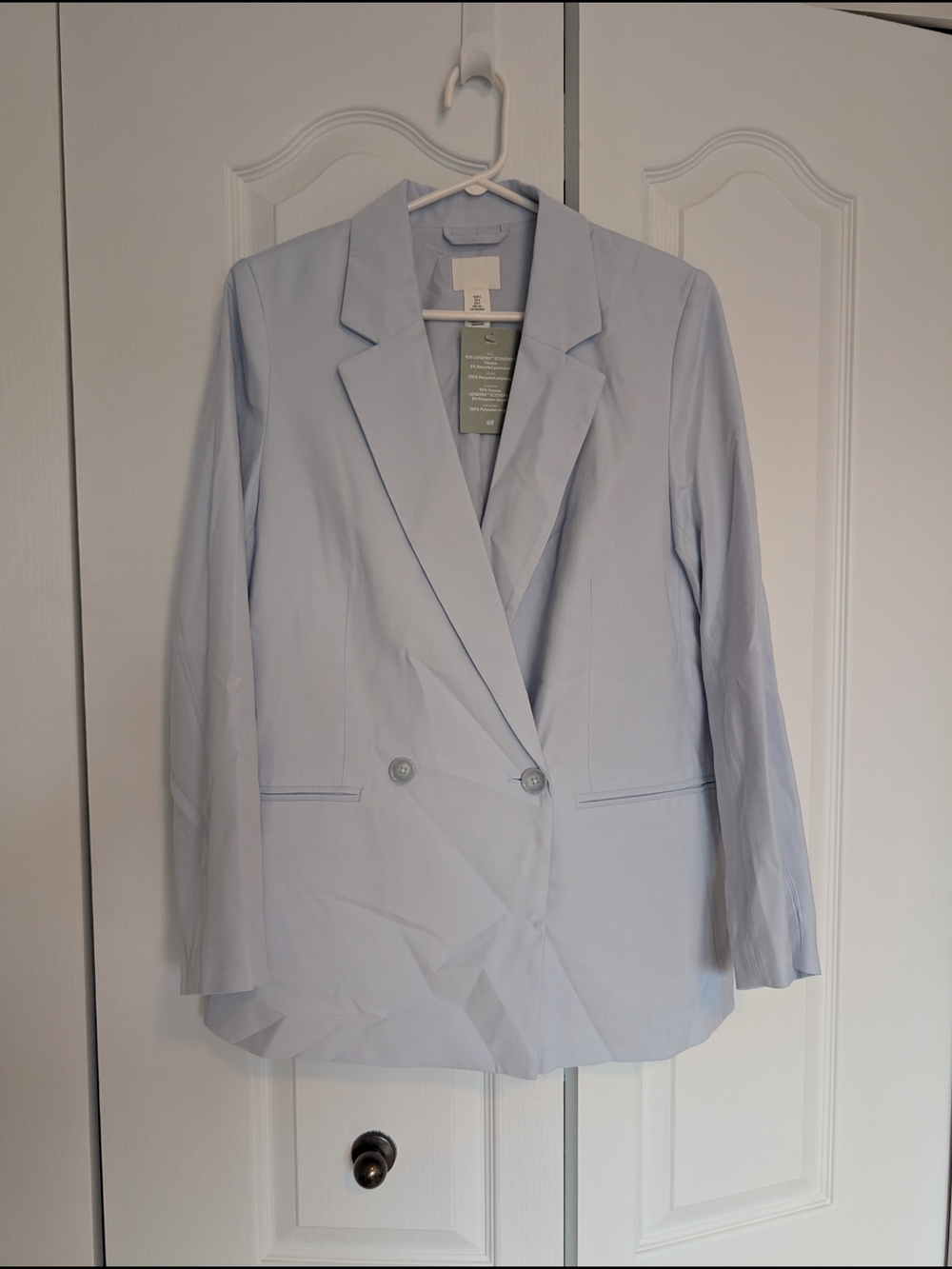 NWT H&M Light Blue Double-Breasted Women's Blazer